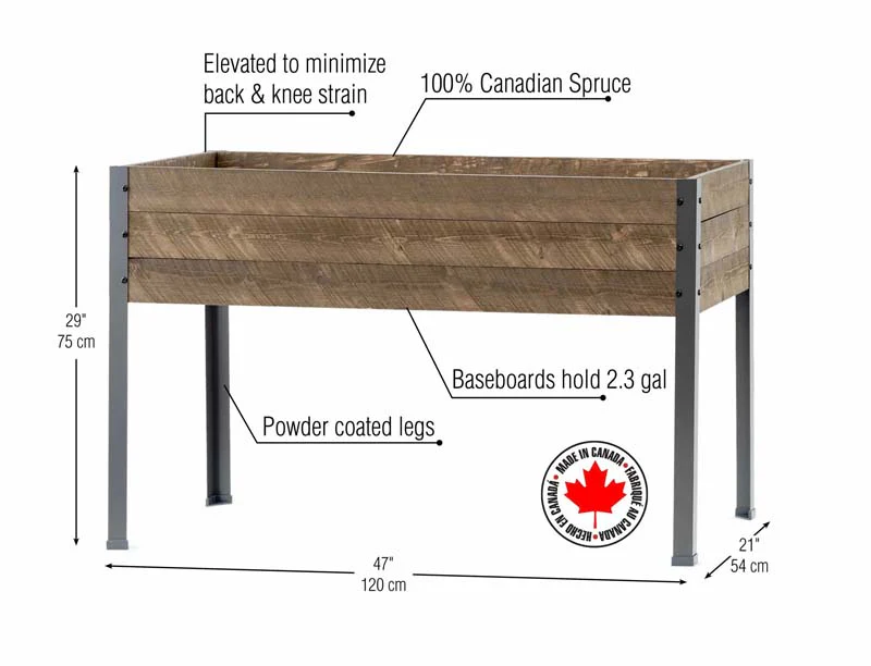 Elevated Spruce Planter (21" x 47" x 30") - Image 6