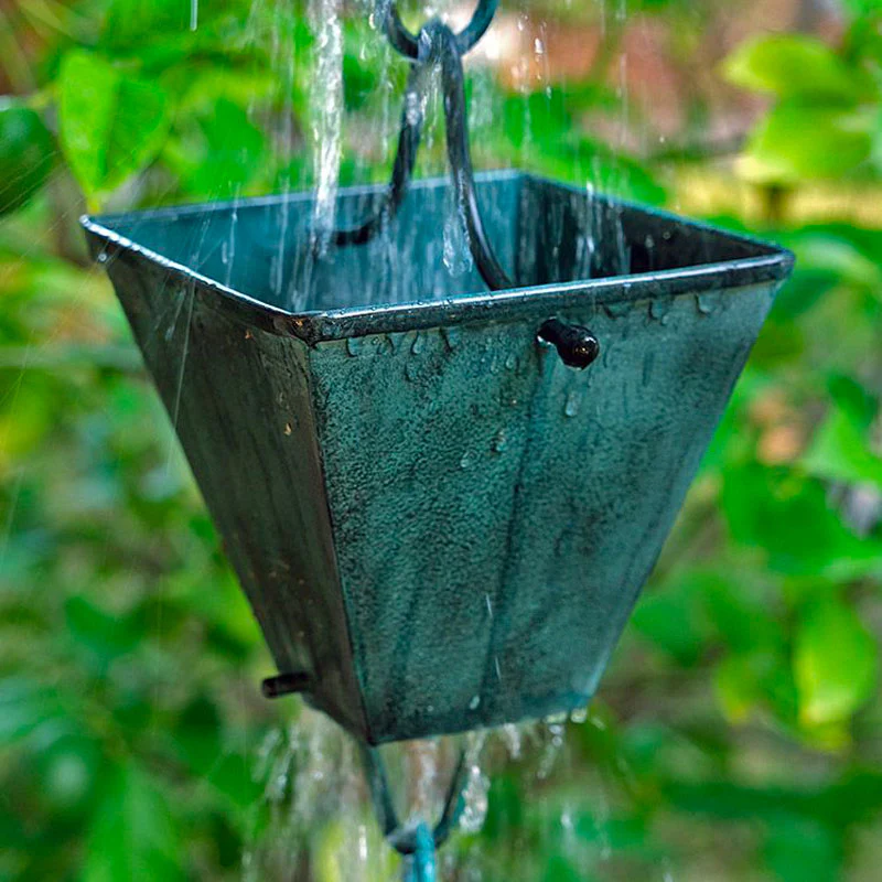 Extra Large Square Cups Rain Chain - Image 10