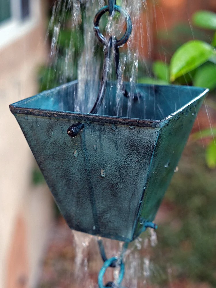 Extra Large Square Cups Rain Chain - Image 11