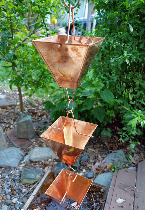 Extra Large Square Cups Rain Chain - Image 4
