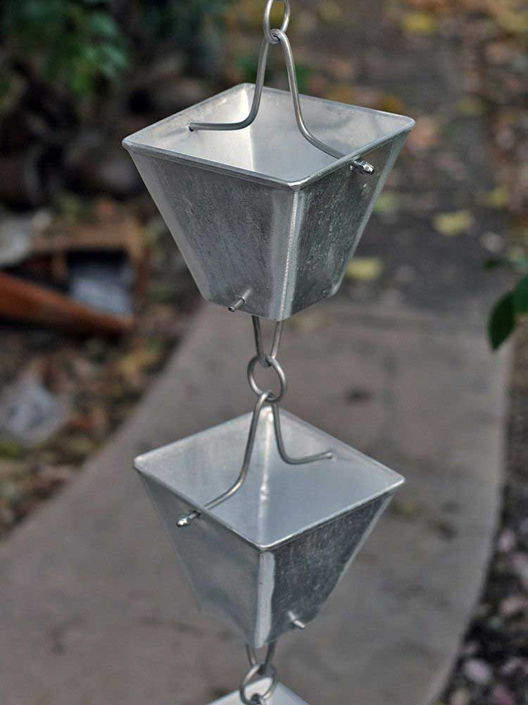 Extra Large Square Cups Rain Chain - Image 6