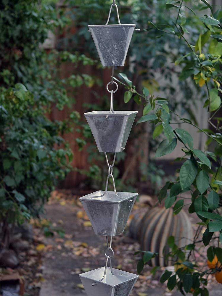 Extra Large Square Cups Rain Chain - Image 7