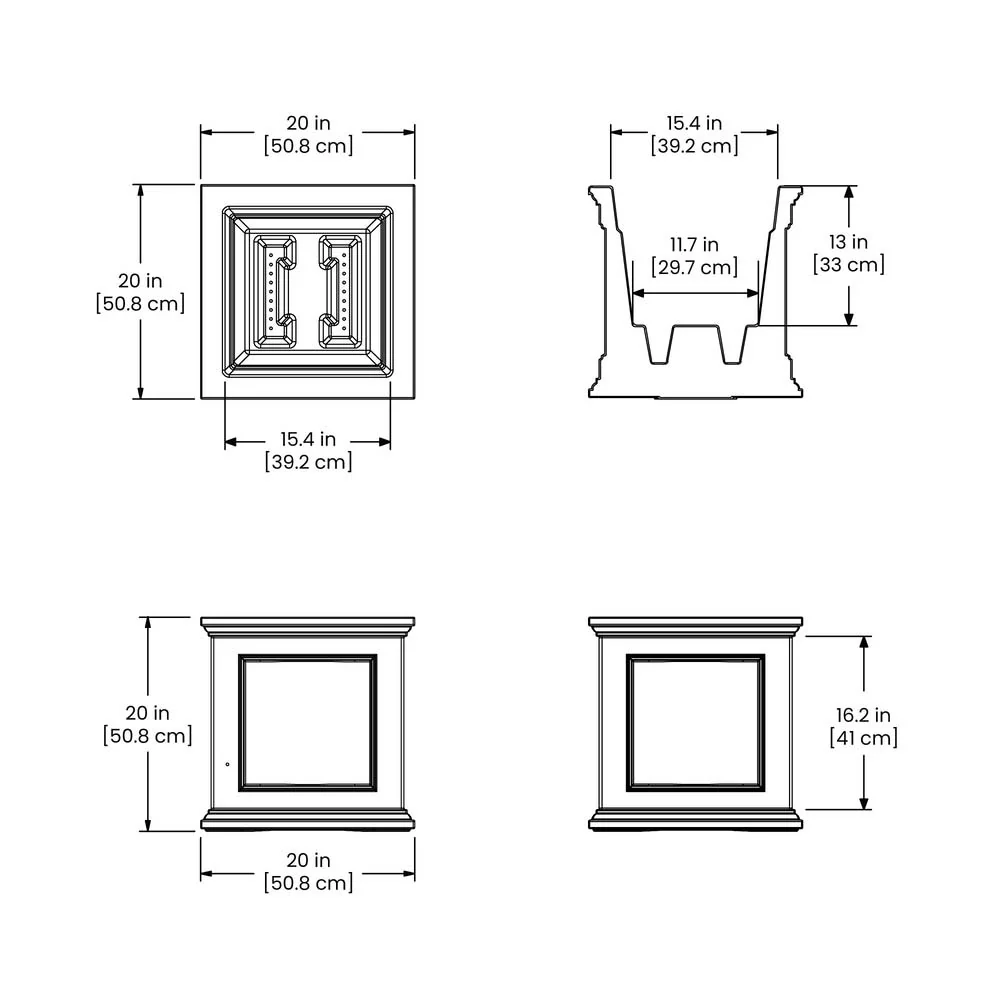 Fairfield 20in Square Planter - Image 11