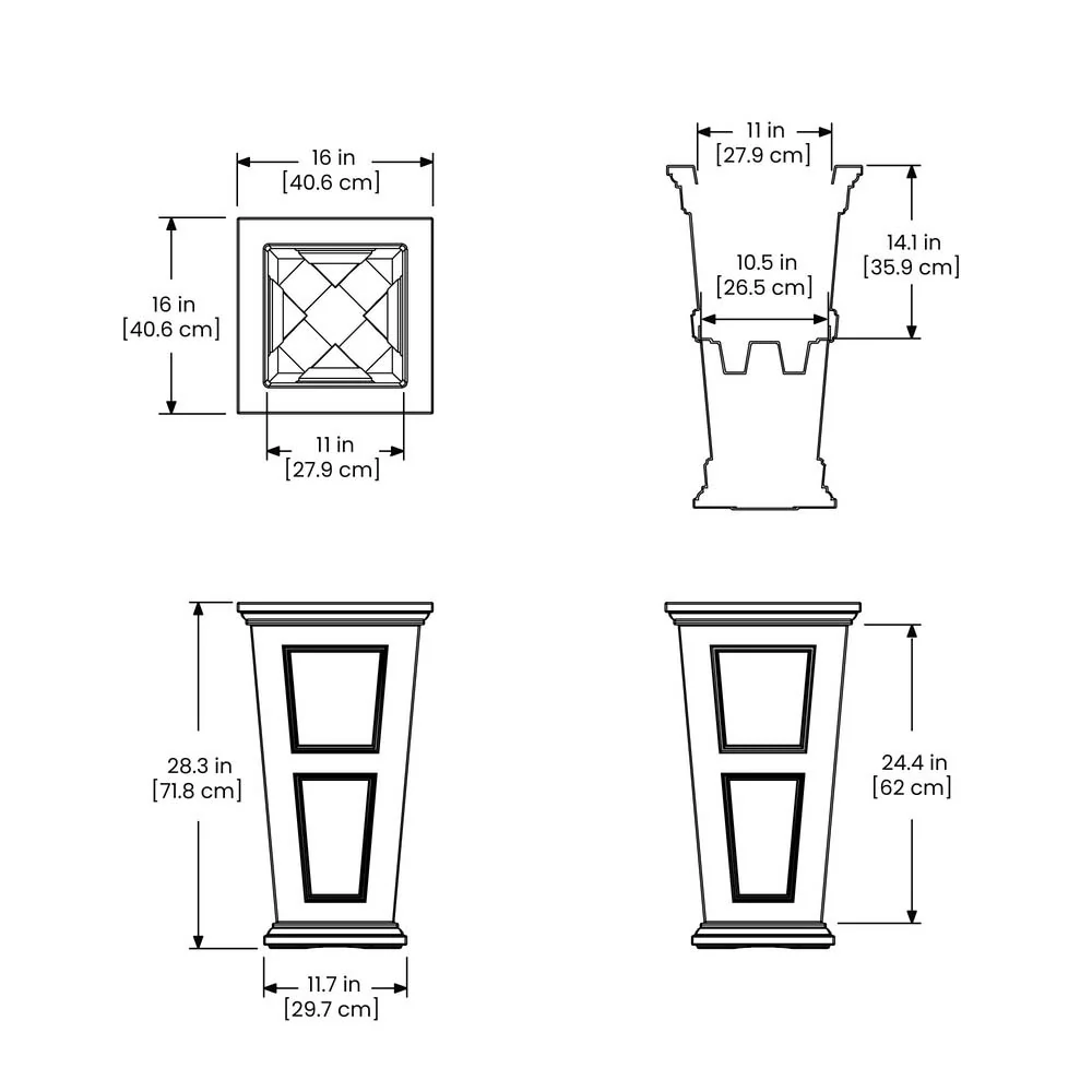 Fairfield 28in Tall Planter - Image 10