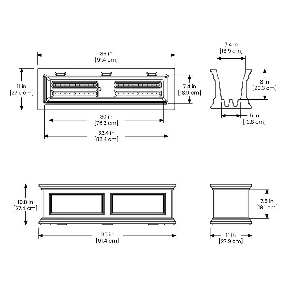 Fairfield 3ft Window Box - Image 11