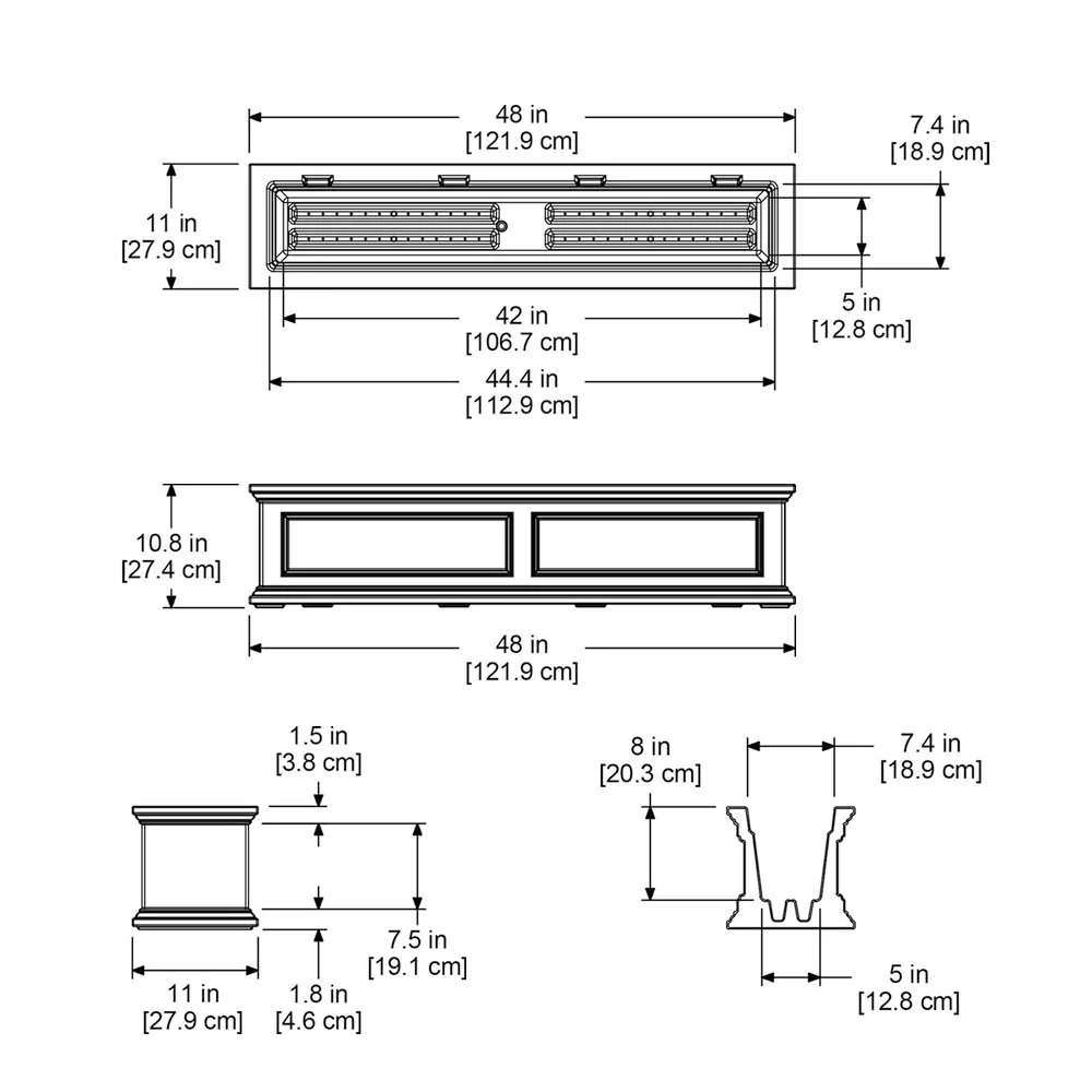Fairfield 4ft Window Box - Image 11