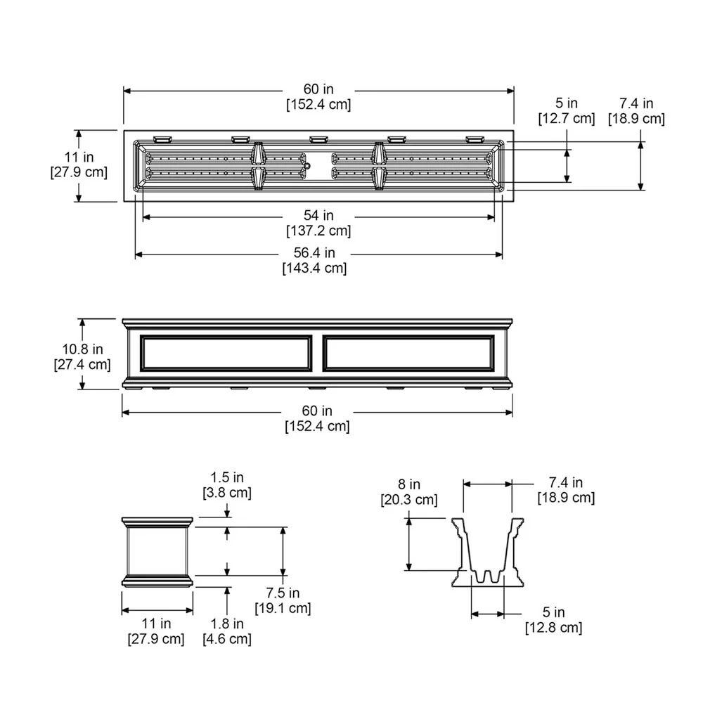 Fairfield 5ft Window Box - Image 11