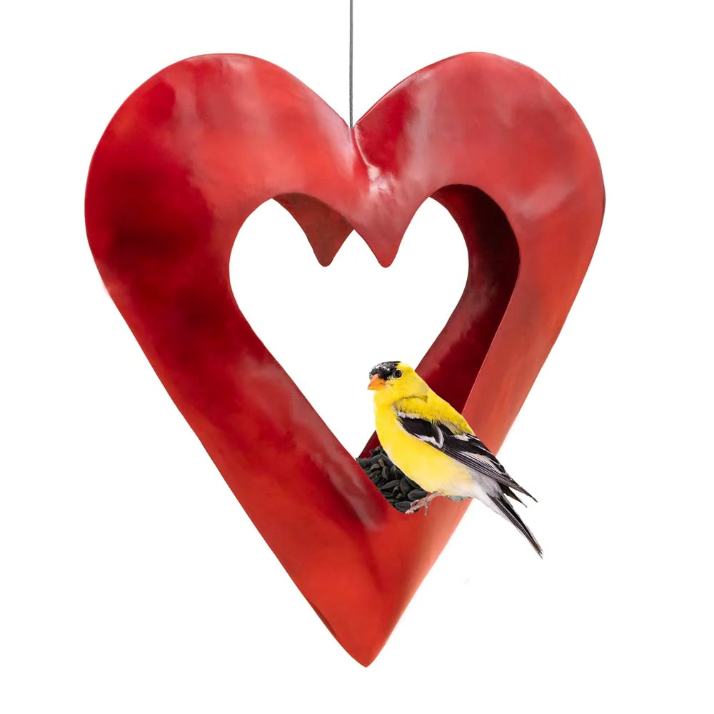 Fly Thru⢠Heart Copper Bird Feeder