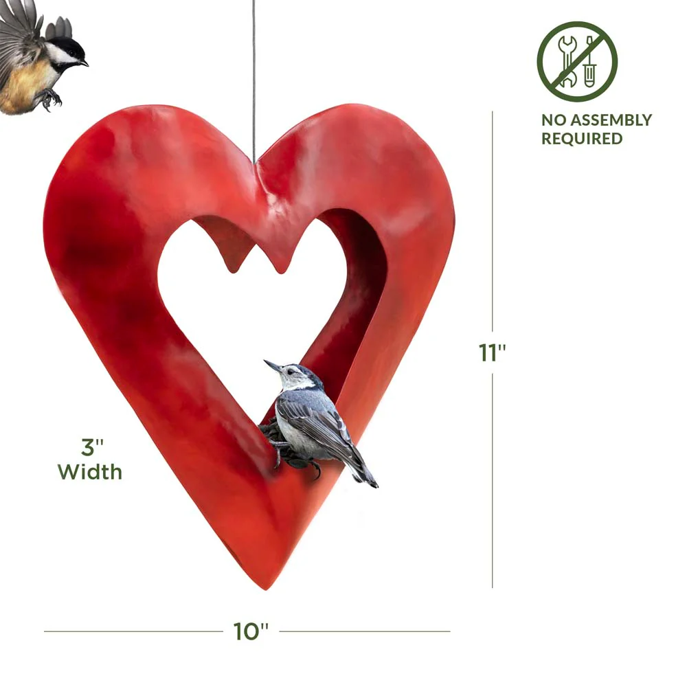Fly Thru⢠Heart Copper Bird Feeder - Image 3