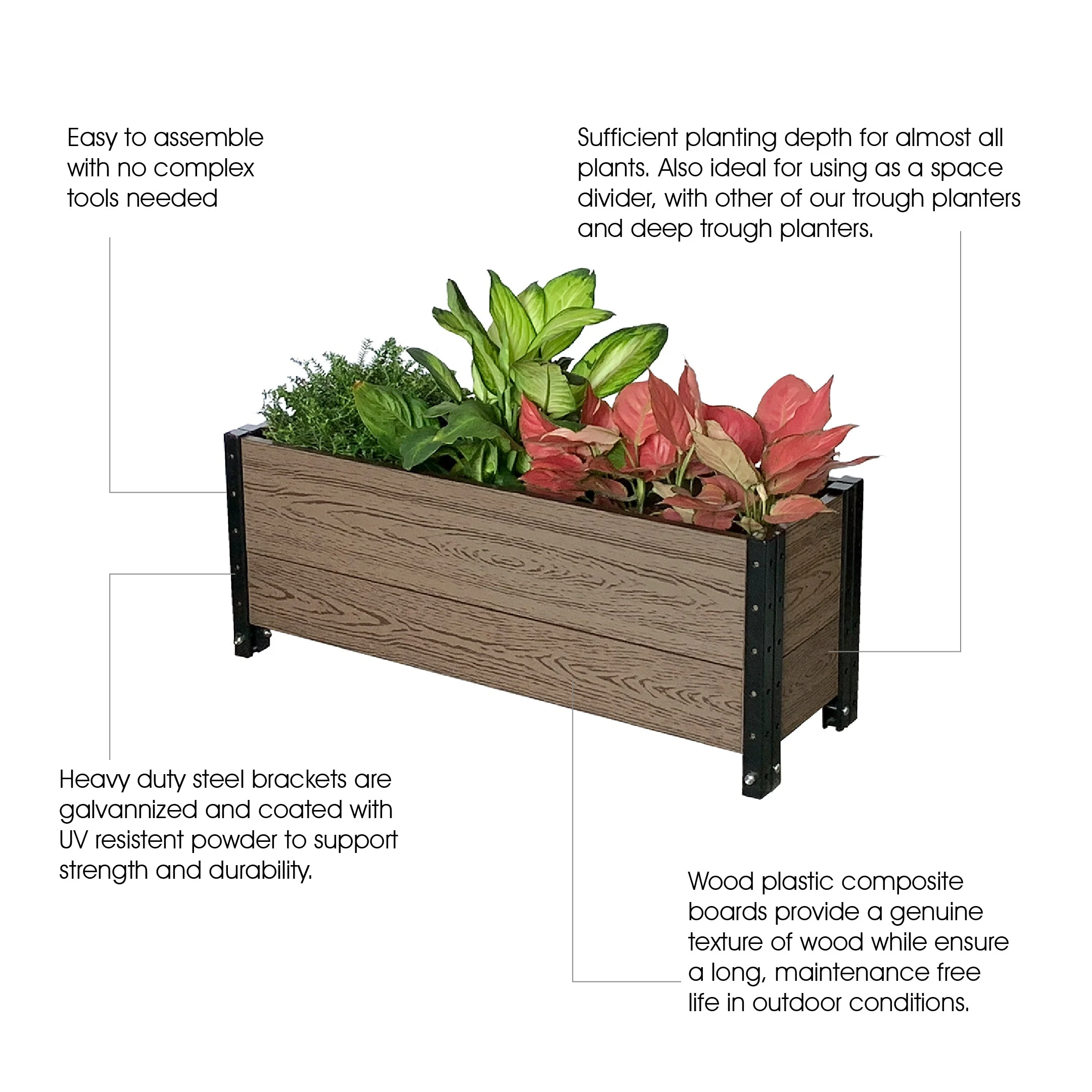 Footed Trough Planter - Image 3
