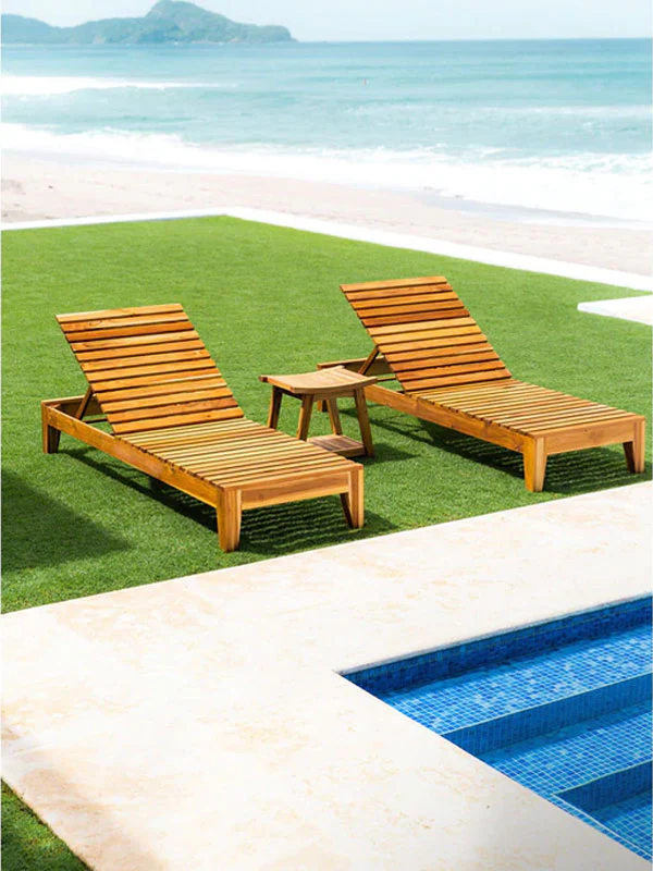 Fortuna Teak Chaise Lounge - Image 8