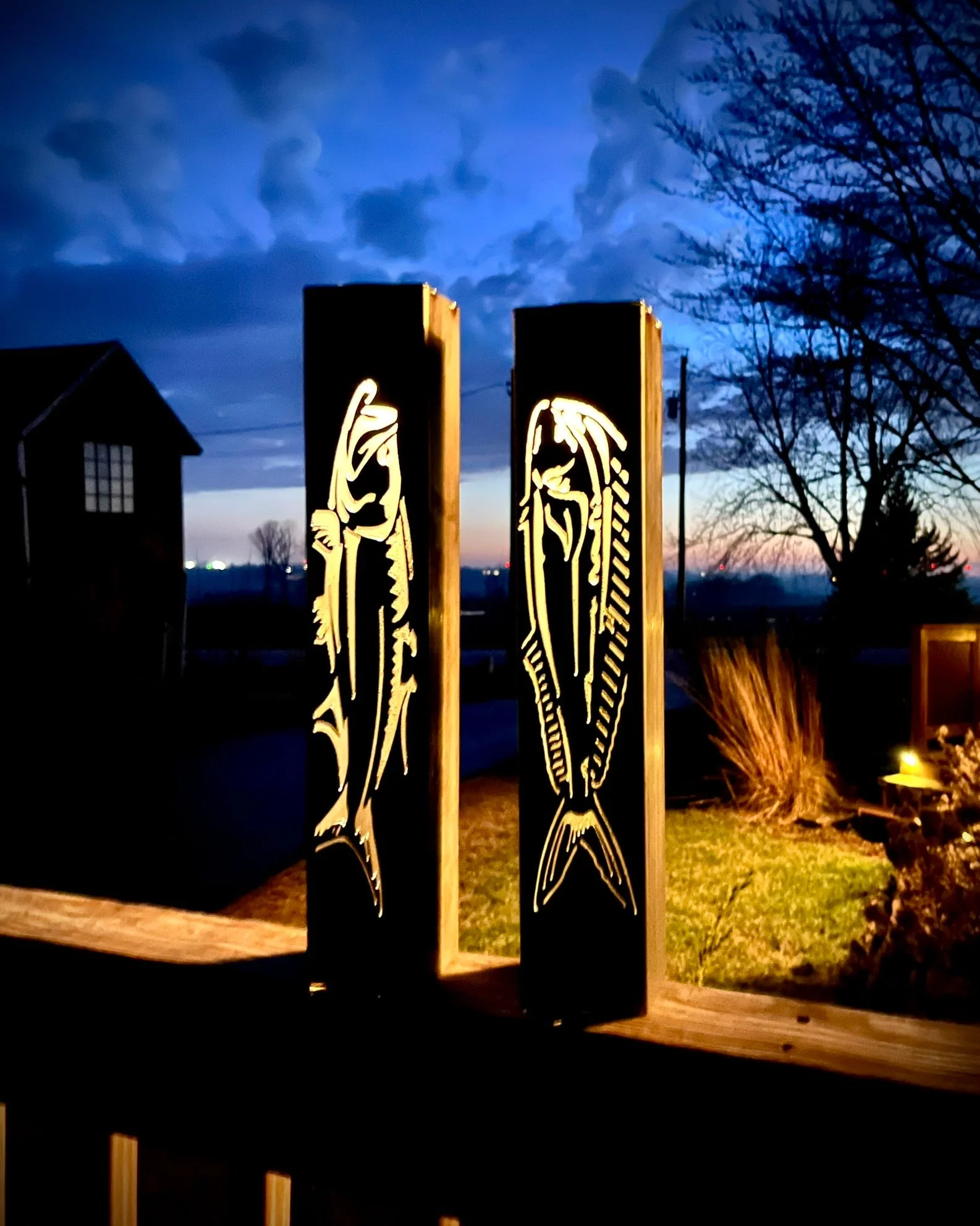 Gone Fishing Pillar Luminary w/ Solar Cap | Saltwater Pack - Image 8