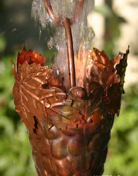 Grape & Leaf Theme Rain Chain - Image 2