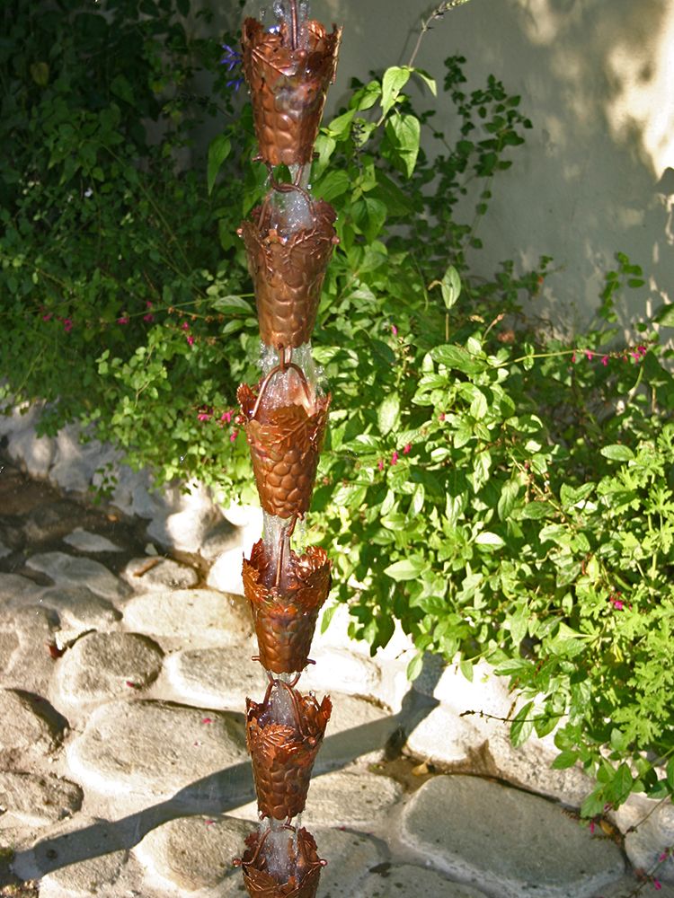 Grape & Leaf Theme Rain Chain - Image 4