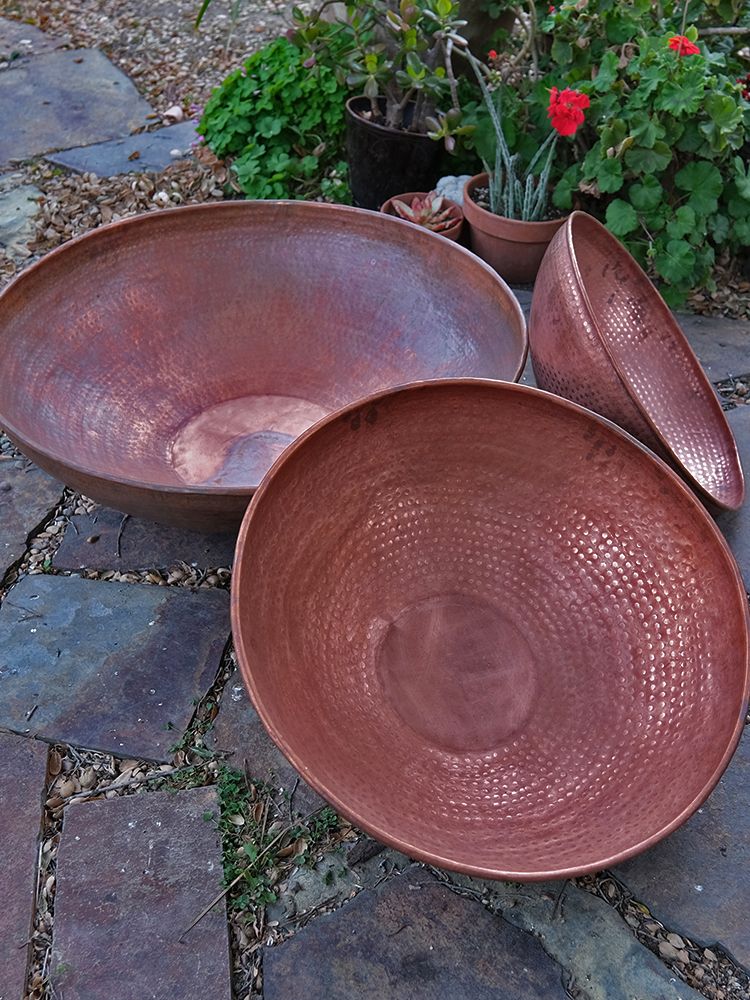 Hand Hammered Copper Basin - Image 3