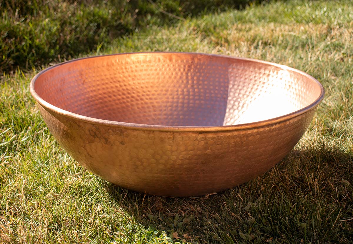 Hand Hammered Copper Basin - Image 4