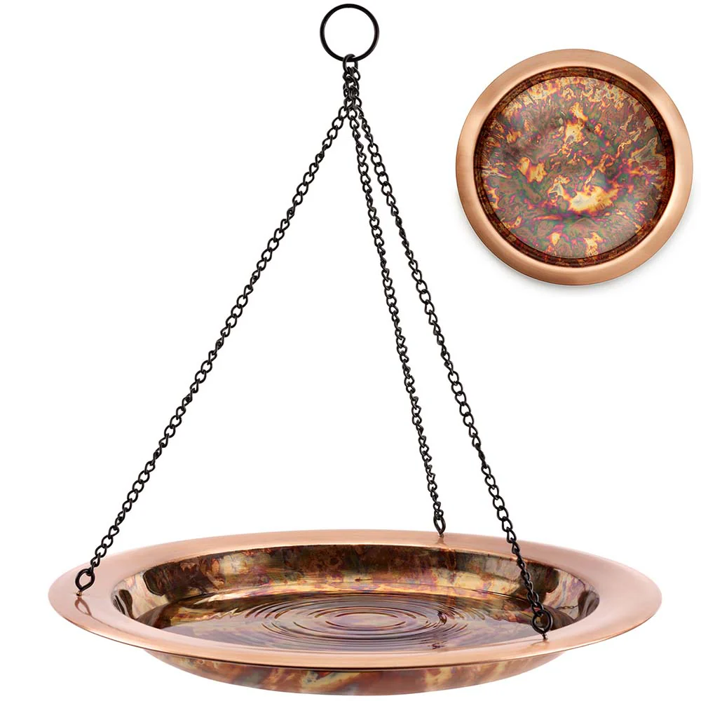 Hanging Fired Copper Bird Bath - Image 5
