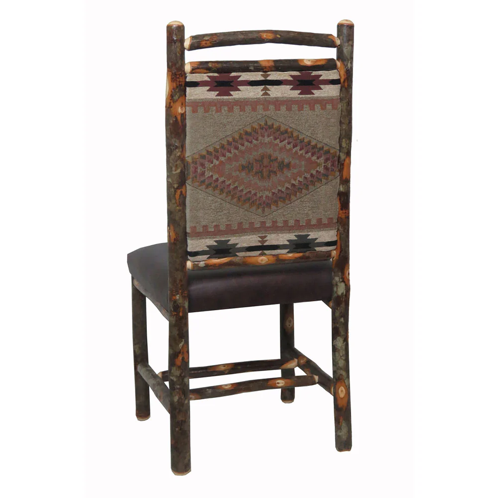 Hickory Dining Chairs with Upholstered Back & Leather Seat - Image 8