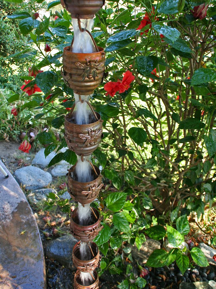 Honeybee & Hive Copper Rain Chain - Image 4