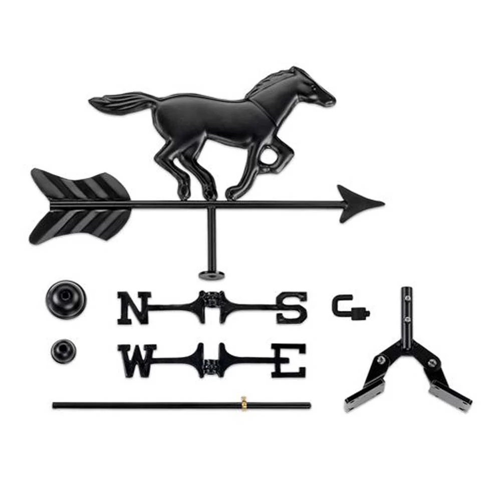Horse Cottage Weathervane with Roof Mount - Image 3