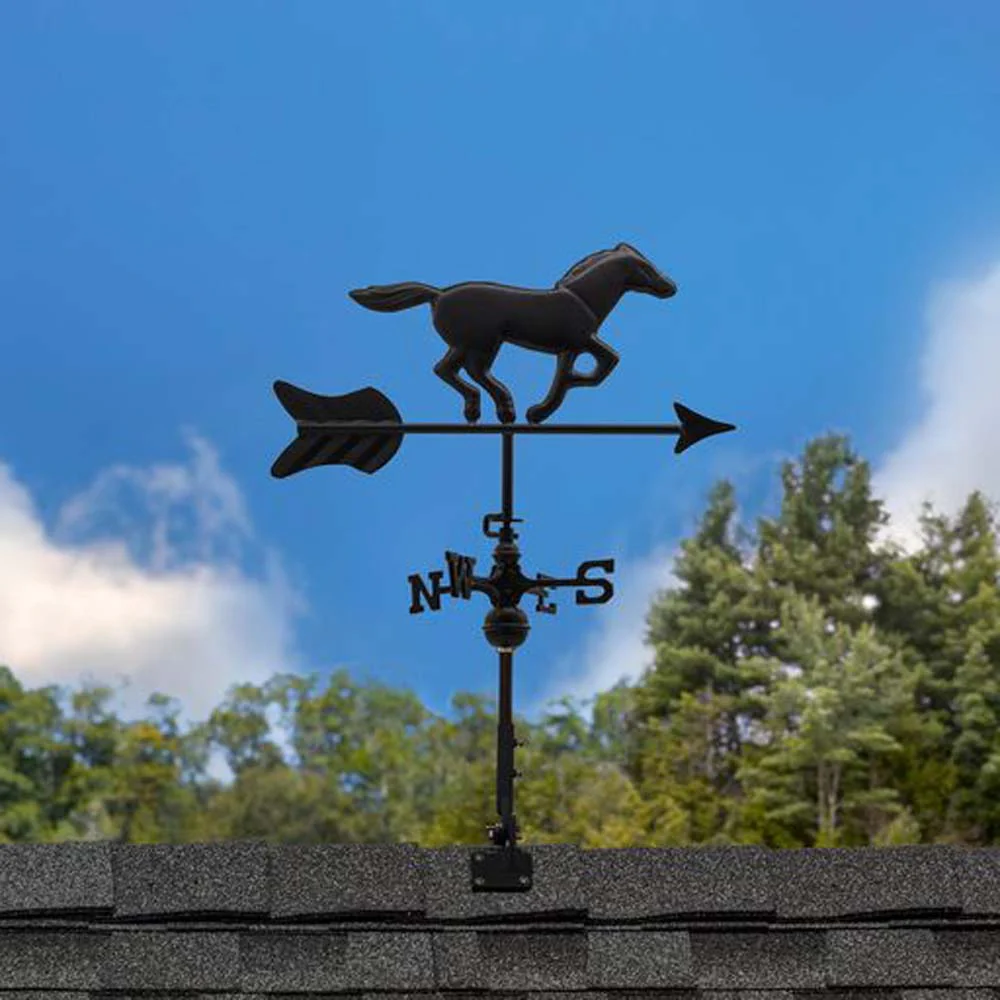 Horse Cottage Weathervane with Roof Mount - Image 7