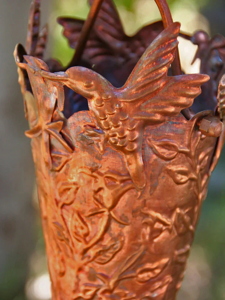 Hummingbird Theme Copper Rain Chain - Image 2