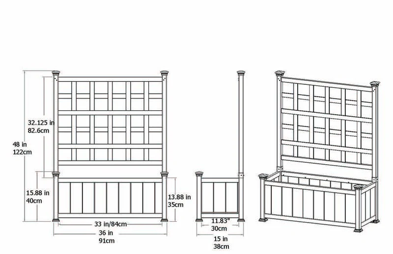 Huron Planter with Trellis - Image 6