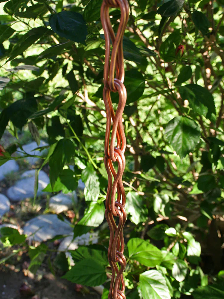 Infinity Link Copper Rain Chain - Image 3