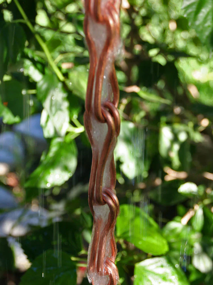 Infinity Link Copper Rain Chain - Image 4