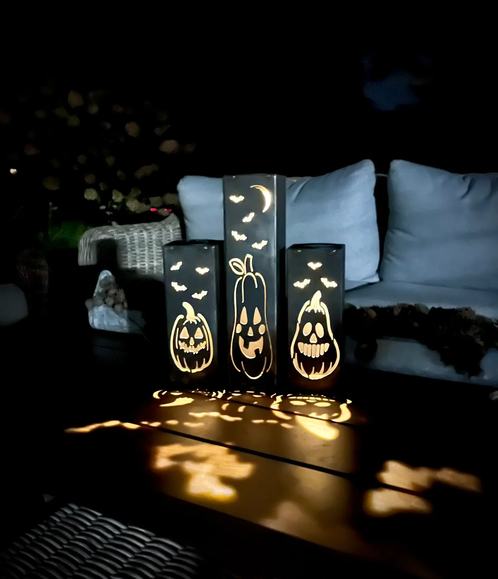Jack-O-Lantern Solar Tube Lights - Steel - Image 2