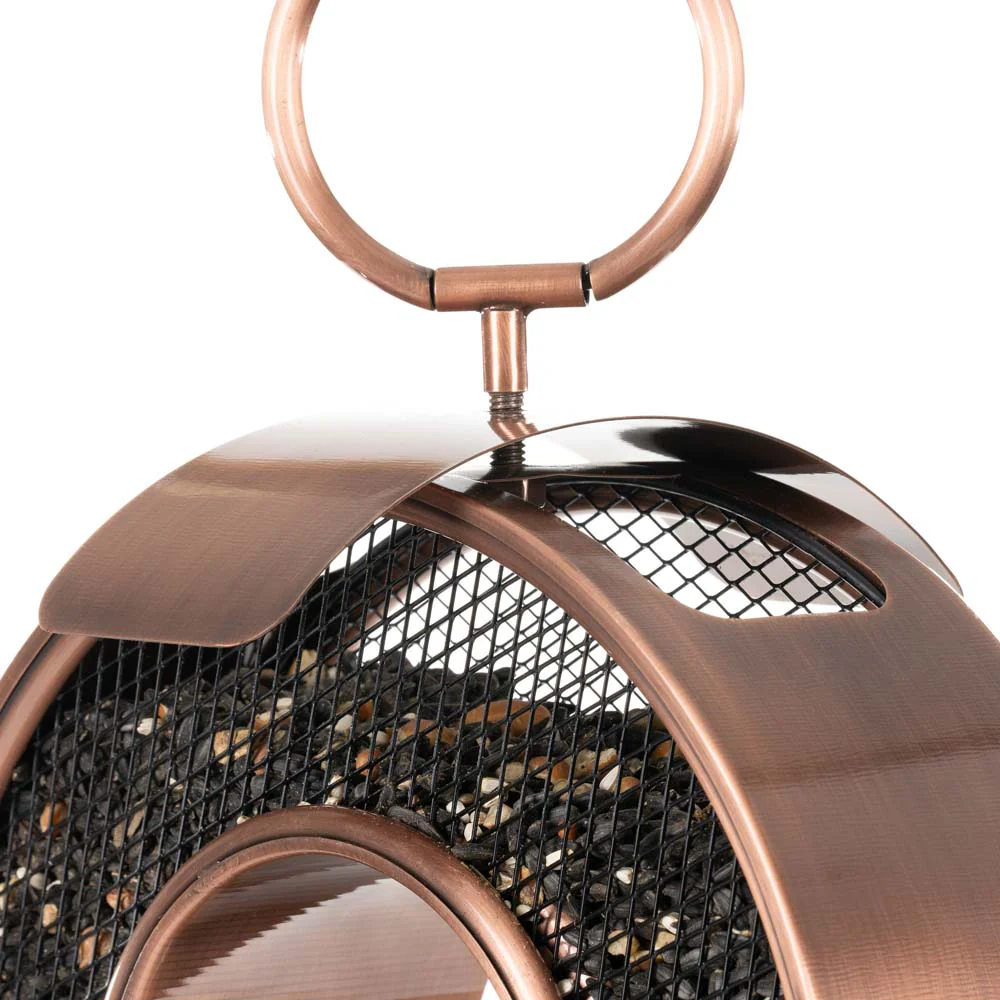Just in Time Fly-Thru Copper Bird Feeder, Mesh Panels - Image 2