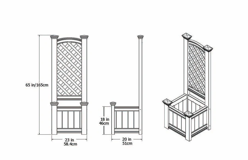 Kensington Planter with Trellis - Image 7