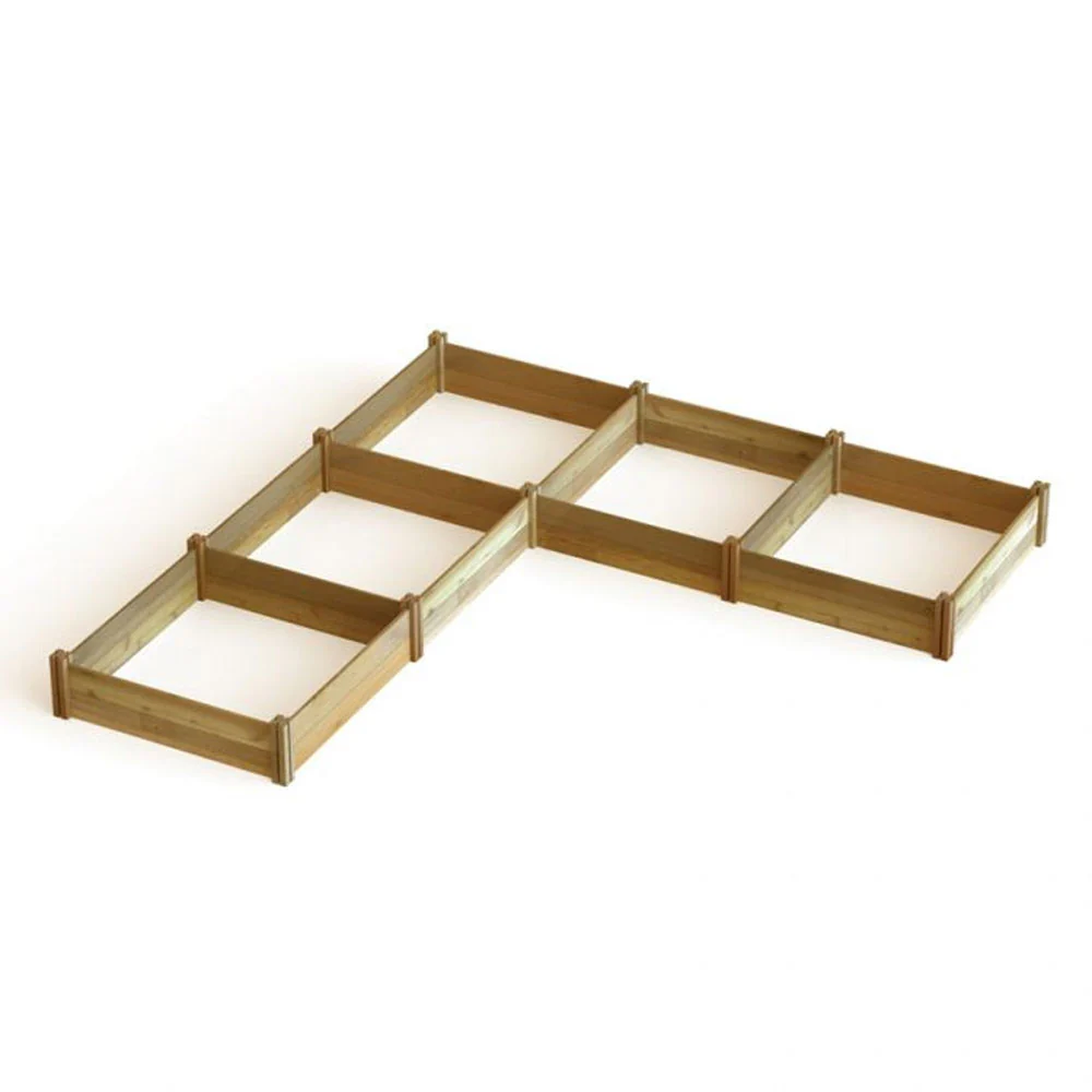 "L" Shaped Modular Raised Garden Bed 142x142x13 - Image 2