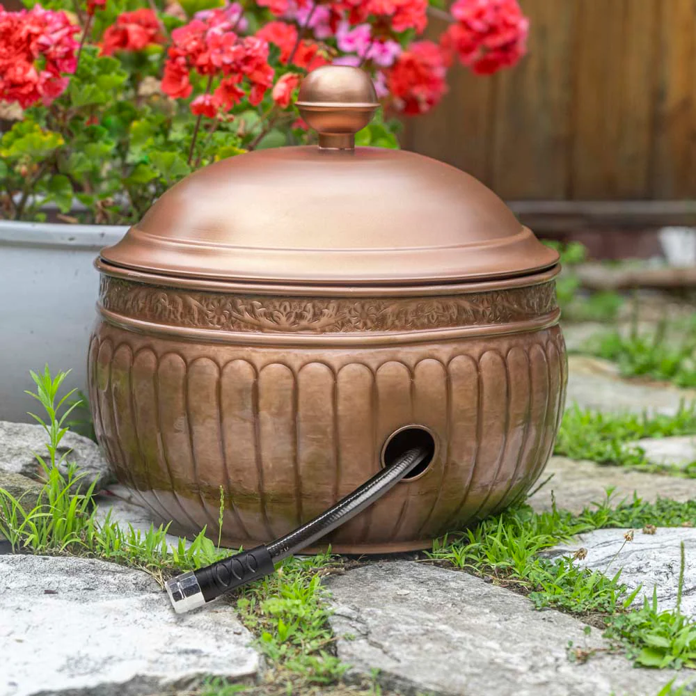 La Jolla Hose Pot with Lid - Copper Finish - Image 7