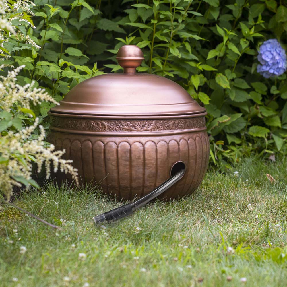 La Jolla Hose Pot with Lid - Copper Finish - Image 8
