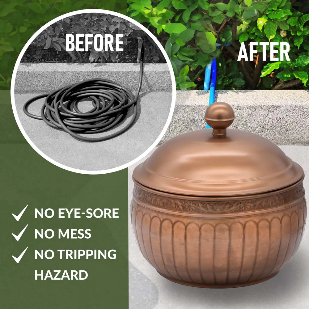 La Jolla Hose Pot with Lid - Copper Finish - Image 9