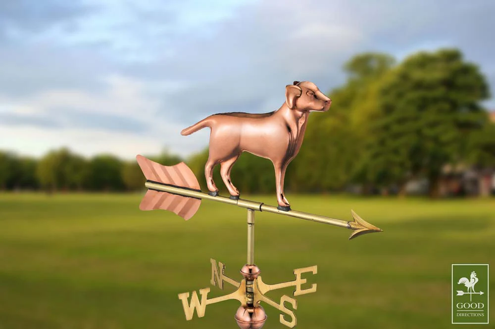 Labrador Retriever Cottage Weathervane - Pure Copper w/Roof Mount - Image 4