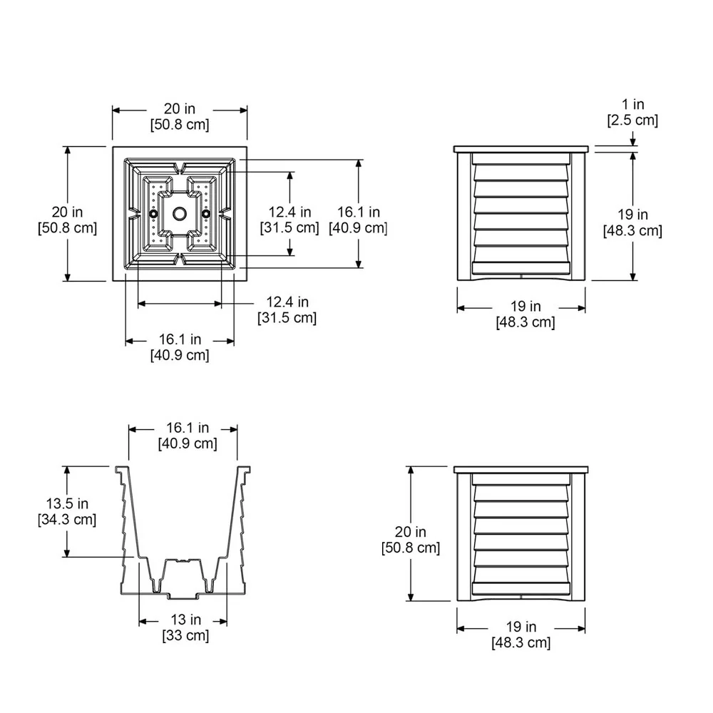 Lakeland 20in Square Planter - Image 6