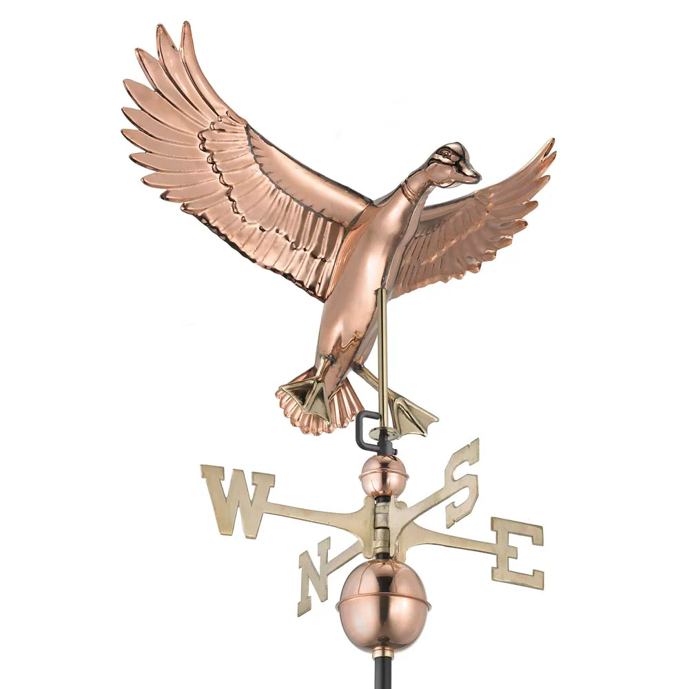 Landing Duck Weathervane - Pure Copper - Image 2