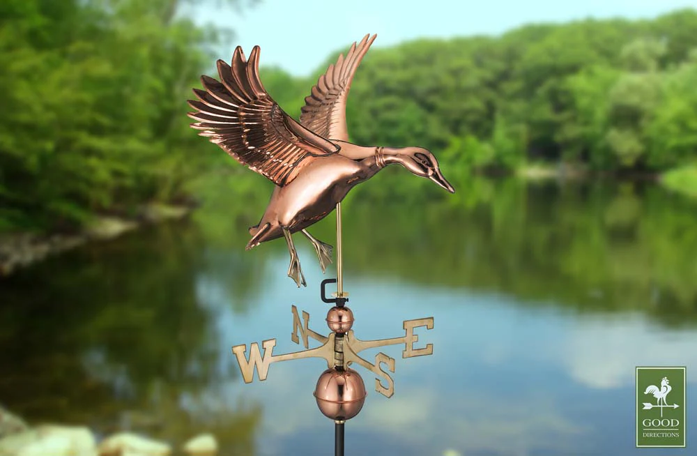 Landing Duck Weathervane - Pure Copper - Image 5