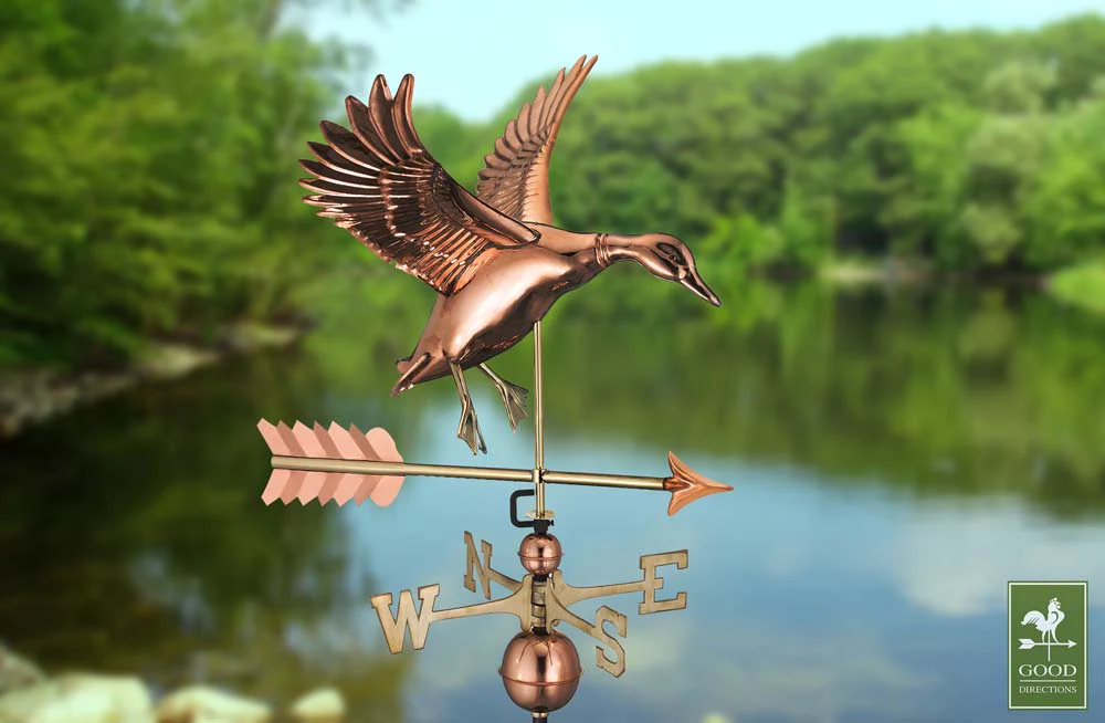 Landing Duck with Arrow Weathervane - Pure Copper - Image 3