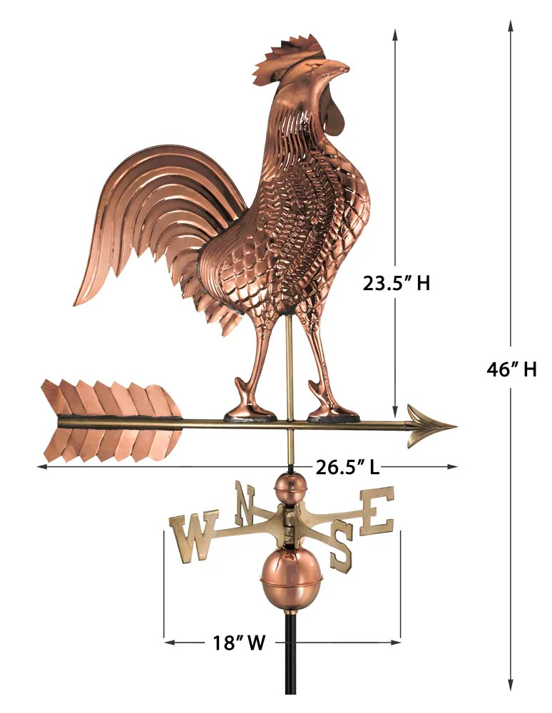 Large Rooster Weathervane - Image 3