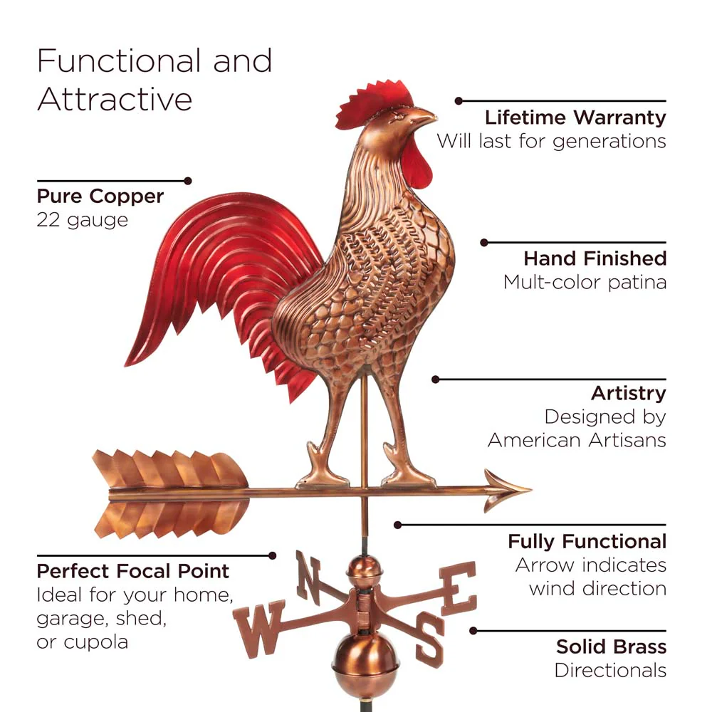 Large Rooster Weathervane - Image 6