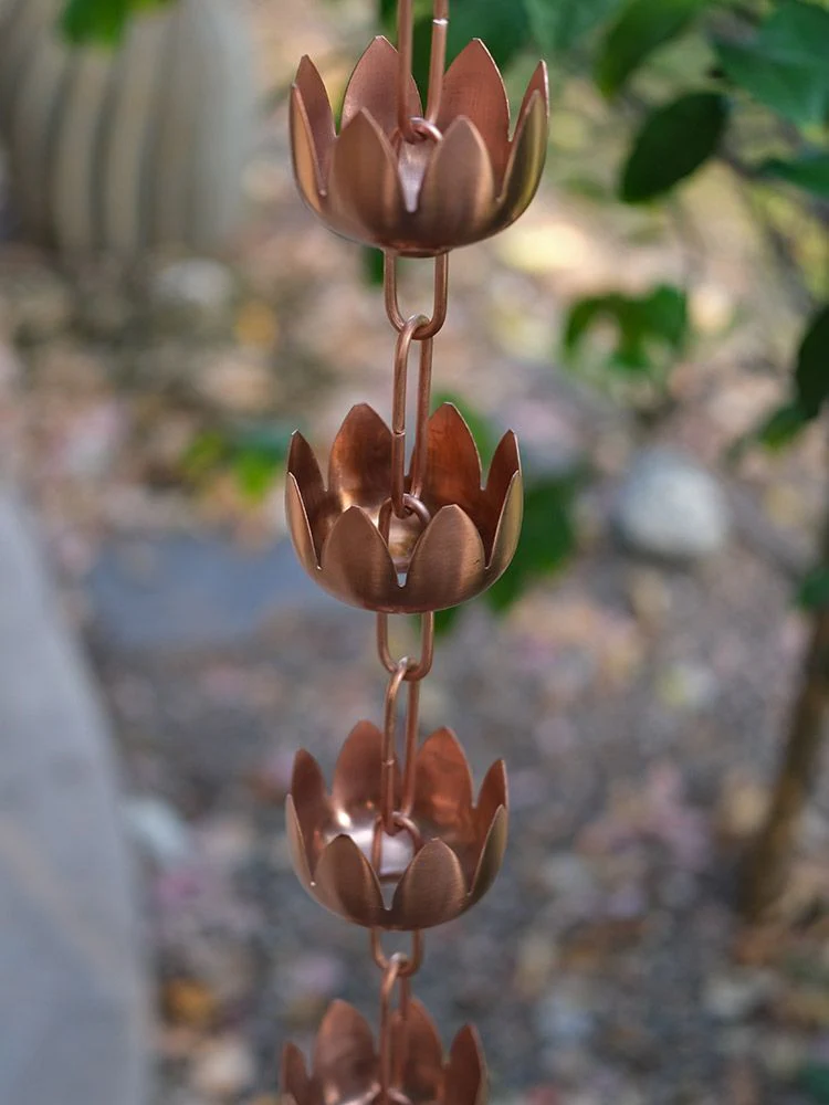 Lily Flower Cups Rain Chain - Image 3