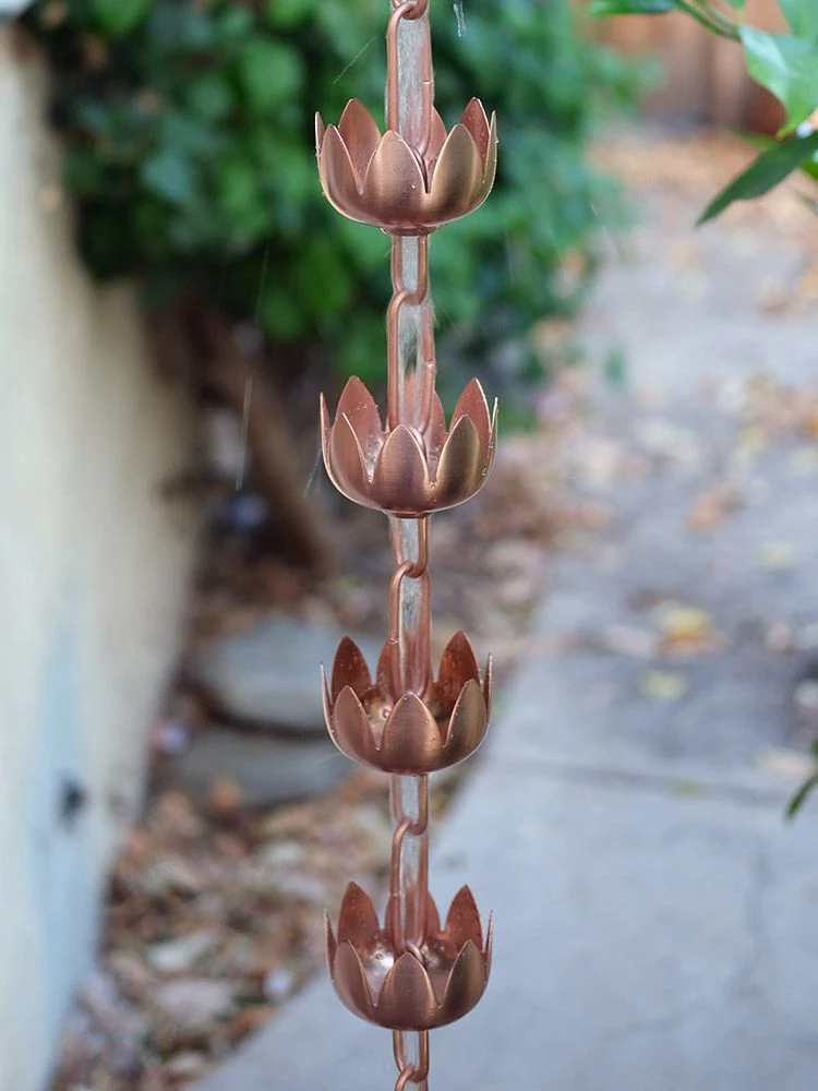 Lily Flower Cups Rain Chain - Image 4