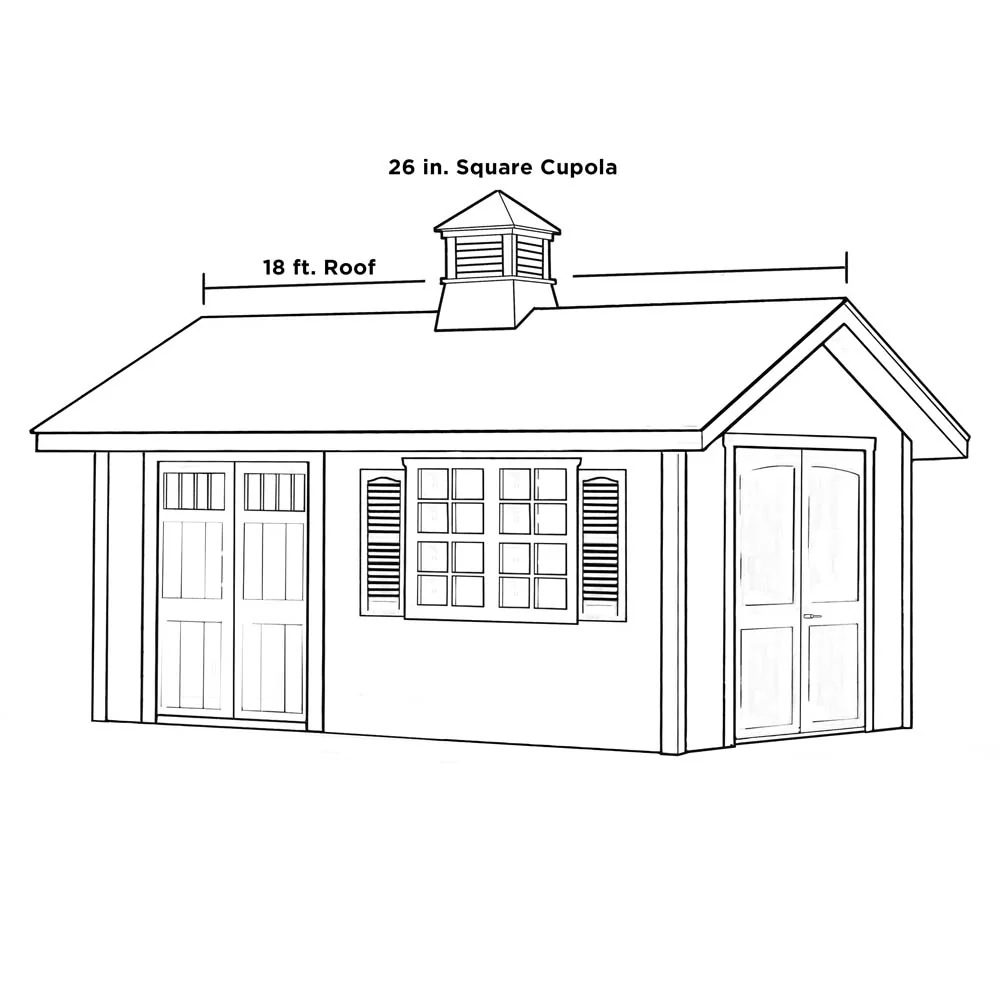 Manchester Vinyl Cupola with Black Aluminum Roof - Image 5