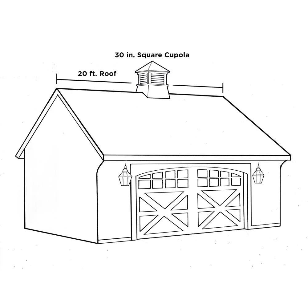 Manchester Vinyl Cupola with Black Aluminum Roof - Image 6