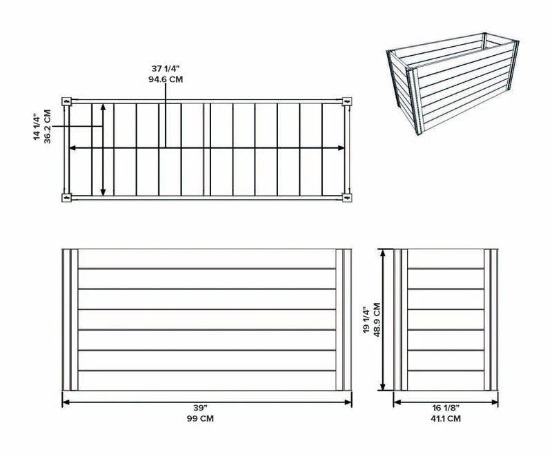 Mezza Small Parklette Planter - Image 10