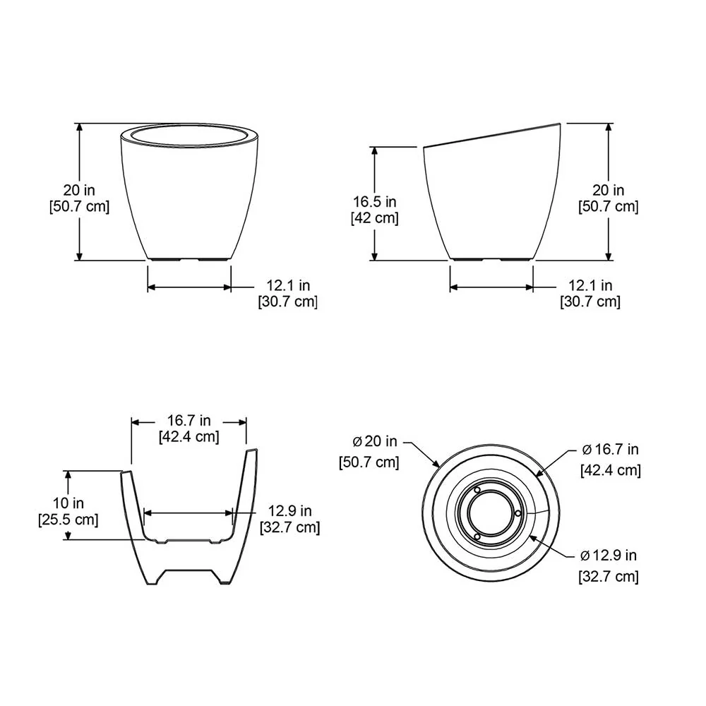 Modesto 20" Round Planter - Image 8