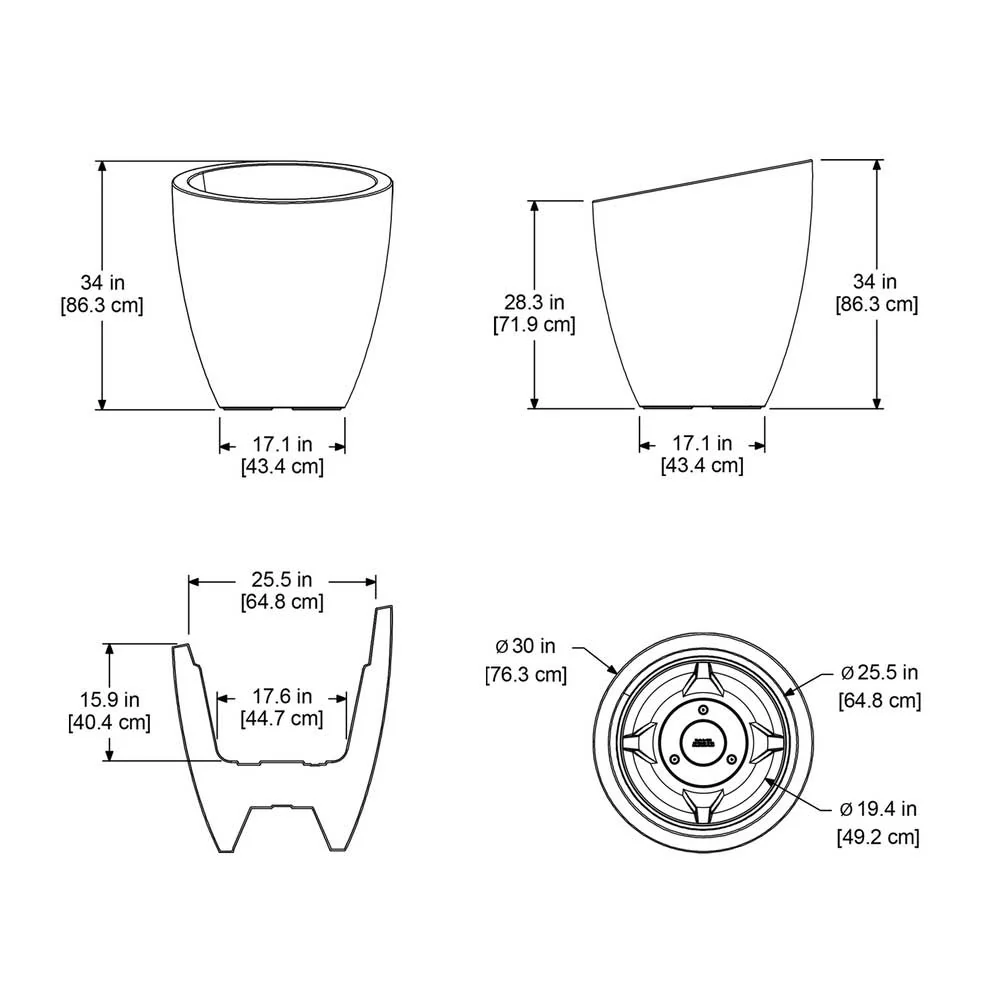 Modesto 30" Round Planter - Image 6